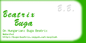 beatrix buga business card